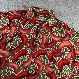 VTG BayouWear Mens New‎ Orleans Jazz Fest Beans Button Up Shirt XL Y2K